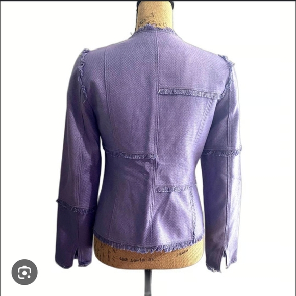 Worth Lavender Fringe Blazer Size 12 NWT - Picture 3 of 12